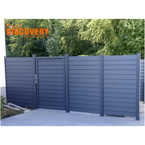 Paneles de Cerca de Aluminio <span class=keywords><strong>con</strong></span> Rejillas |   Valla de Privacidad <span class=keywords><strong>con</strong></span> Recubrimiento en Polvo para Jardín y Delimitación - Product Image 2