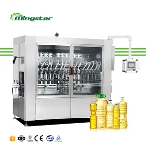 4 heads pneumatic Bottling plant palm sunflower edible cooking oil bottle filling machine price
