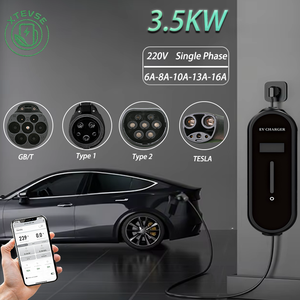 เครื่องชาร์จรถยนต์ไฟฟ้าแบบพกพา ระดับ 2 ขนาด 16A 3.5kW ชนิดที่ 2 GB/T พร้อมจอ LCD ขนาด 1.3 นิ้ว กันน้ำ สำหรับรถยนต์ไฟฟ้า Tesla BYD Seal - Product Image 5