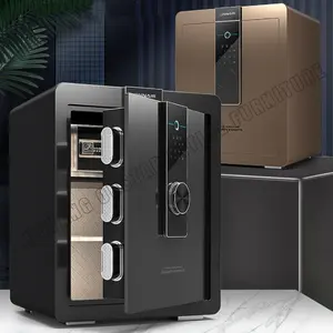 Casa Inteligente Pequeno Metal Seguro Mini Office Depósito Cofre para Dinheiro Segurança Senha Fingerprint Cofres