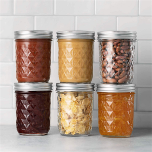 Bocaux Mason 8oz avec couvercles et bandes, pots Mason matelassés <span class=keywords><strong>pour</strong></span> confitures, gelées, en gros - Product Image 2