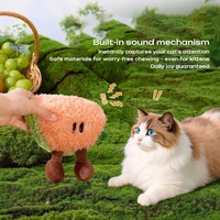 Fruit Series Eco-vriendelijk katoenen pluche knuffel speeltje voor huisdieren, makkelijk schoon te maken, zacht, huidvriendelijk katten speeltje, knisperend papier, interactief, voor de tanden