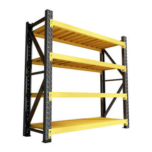 מדפי מתכת מתכווננת 4 שכבות פלדה מגולגל קרה מצופה אבקת 100 ק "ג לכל שכבה כלי ללא מחסן לאחסון - Product Image 2