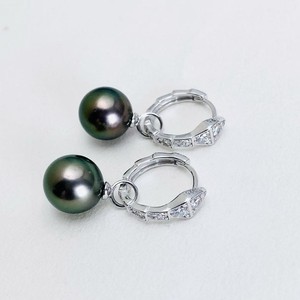 WENCHI 22610 Accesorios para pendientes de perlas DIY de plata S925, con diseño sencillo y moderno, tipo broche para la oreja, para perlas de 9-13mm, con soporte vacío para perlas, China - Product Image 1