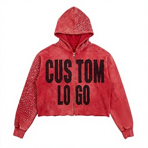 Fabricante de Sudaderas Personalizadas con Bordado Desgastado, Lavado Ácido Vintage, Lavado a la Piedra, Hombros Caídos, Corte Holgado - Product Image 1