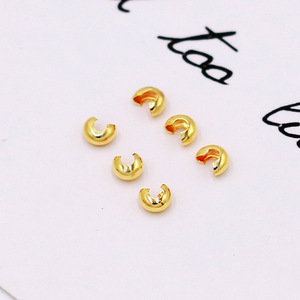 Crescent C-Shaped Clasp 18K Gold Plated <b>Copper</b> Half Moon Bead For <b>Bracelet</b> Making DIY Jewelry Findings - Product Image 3