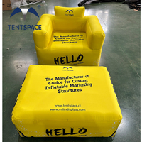 Canapé gonflable personnalisé facile à installer pour l'extérieur, chaise gonflable étanche pliable pour la publicité, sièges gonflables pour les salons professionnels