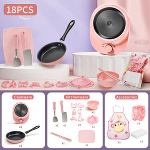 Mini ensemble de cuisine en plastique pour filles, véritable maison de jeu de cuisine avec cuisinière, ustensiles, boîte de rangement, cadeau pour les jeunes (7-14 ans) - Product Image 3