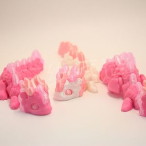 Dragón de Fantasía Impreso en 3D, Adorable Muñeco de Dragón con Cuernos, Juguete Decorativo, Regalo Creativo de Moda, Hecho a Mano en Plástico - Product Image 2