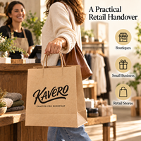 Sacs en papier kraft naturel personnalisés avec poignées torsadées pour l'emballage de boutiques, vente en gros, commandes en gros pour les marques