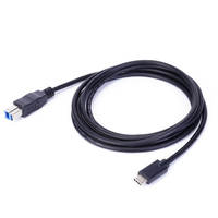 Câble USB 3.0 Type C vers USB B 5 Gbit/s, USB-C Mâle vers USB-B Mâle, Synchronisation des Données, Protection Anti-Pression Moulée, Plaqué Or