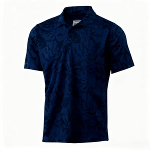 Polo imprimé pour hommes, style décontracté et professionnel, en maille douce pour la peau, confortable, coloré, à manches courtes, idéal pour les trajets quotidiens - Product Image 1