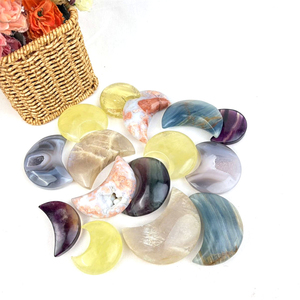 Pierre de cristal énergétique de haute qualité à bas prix, polie, matériaux mixtes, en forme de lune pour la décoration intérieure - Product Image 3