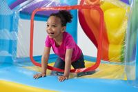 Cocofish Tropical Fruit Flamingo Oxford Cloth Inflatable Water Bounce House - Installation facile, parc aquatique de jardin pour 3-4 enfants, modèle 3-12 ans