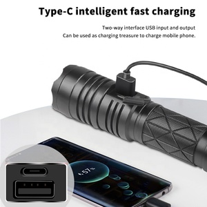 Nhà Máy Trực Tiếp 3000 Lumens Đèn Pin LED <span class=keywords><strong>Torch</strong></span> Ánh Sáng Pin Có Thể Sạc Lại Zoomable Đèn Pin Và <span class=keywords><strong>Torch</strong></span> Với Ngân Hàng Điện - Product Image 4