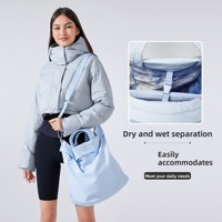 Bolsa de Mano Impermeable y Transpirable de Nailon de Gran Capacidad, Elegante y Versátil, para Viajes, al Aire Libre, Bandolera para Mujer, DAW037