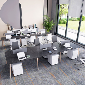 현대 책상 파티션 공장 제조 업체 현대 모듈 사무실 가구 워크 스테이션 콜센터 워크 스테이션 사무실 칸막이 책상 - Product Image 5
