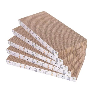 Griffoir réversible en carton pour chats, pour une utilisation en intérieur, pour dormir, jouer et aiguiser les griffes - Product Image 1