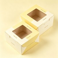 Boîte à pain en papier kraft en gros avec fenêtre pour l'emballage de pâtisseries et de biscuits, boîte de boulangerie recyclable avec logo personnalisé