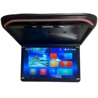 Monitor Mobil Android Layar Lipat 19 inci 2+32G, Layar Atas Plafon Mobil, Tampilan HD Video IPS, Layar Besar, Universal untuk Mobil