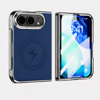 Étui de téléphone portable pliable magnétique antichoc au toucher doux, design de luxe haut de gamme pour Apple Duo