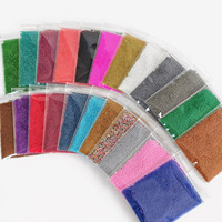 Ensemble de perles pour nail art en 23 couleurs vibrantes, 5 grammes par paquet, adapté au design d'ongles DIY, à la décoration 3D et à la décoration artisanale pour les fêtes