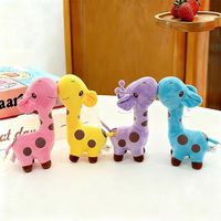 Penjualan Langsung Pabrik Hadiah Festival Jerapah Mainan Boneka Kartun Warna-warni untuk Anak-anak Mainan Plush Super Lembut Boneka Cakar