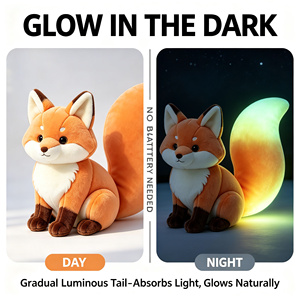 Coussin Renard Lumineux Personnalisé Lavable en Machine, Peluche Douce et Moelleuse pour Magasin de Maternité et Coffrets Cadeaux Nouveau-né - Product Image 4