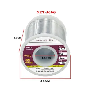 200g 300g 500g étain soudure fil bobine Sn60Pb40 Flux étain fondre colophane noyau argent fil à souder plomb rouleau sans nettoyage électrique BGA IC