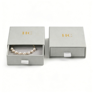 New Arrival Bracelet Box Custom Rigid <b>Drawer</b> Jewelry Gift Box Velvet <b>Insert</b> Foil Stamping Custom Logo Jewelry Packaging Supplier - Product Image 3