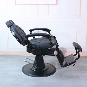 All'ingrosso Prsofesional tutto nero barbiere sedia struttura Vintage salone <span class=keywords><strong>Belmont</strong></span> parrucchiere sedie da barbiere - Product Image 3