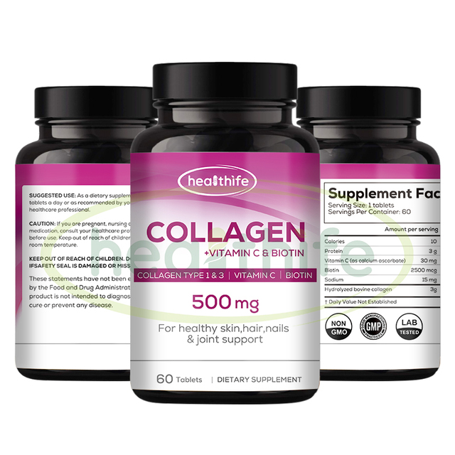Healthife Wholesale for Skin Whitening Collagen Vitamin C and Biotin Tablets Collagen Tablets