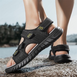 Sandalias para Hombre 2026, Nuevas Sandalias de Playa con Botones en la Parte Superior de Cuero para Primavera-Verano, Antideslizantes y Resistentes al Desgaste, Sandalias Casuales para Conducir - Product Image 3