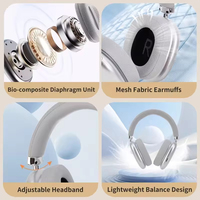 Daya Tahan Baterai Ultra Lama Nirkabel untuk Earphone Bluetooth dengan Layar Digital Headphone Olahraga Pintar Populer Baru Peredam Kebisingan
