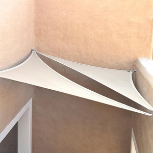 Voile d'ombrage triangulaire beige 2,5x2,5x2,5m avec anneaux en D pour terrasse, <span class=keywords><strong>auvent</strong></span> et protection solaire, conforme aux normes commerciales - Product Image 1