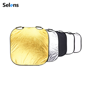 Selens SLR4-5in1H_100 * 100CM Or Argent Blanc Noir Carré Réflecteur avec Poignée pour Photographie <span class=keywords><strong>Photo</strong></span> Studio <span class=keywords><strong>Portrait</strong></span> Lumière - Product Image 1