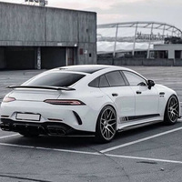 Ailerons de pare-chocs arrière noirs brillants pour AMG GT Coupé 4 portes GT50 GT53 GT63, grilles de feux antibrouillard, canards, spoiler