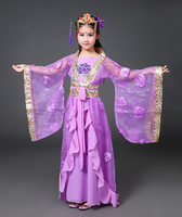 Costume chinois ancien pour enfant, tenue de danse populaire, d'opéra traditionnelle chinoise, Ming Tang Han Hanfu, robe de princesse cosplay,