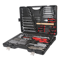 Fourniture d'usine : Coffret d'outils de réparation automobile pratique de 180 pièces, jeu de douilles en acier CRV durable, outils à main avec mallette rigide pour la maison et la machinerie