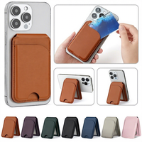 Étui porte-cartes personnalisé avec logo, aimant puissant, en cuir PU, style japonais, pour cartes de visite, compatible iPhone