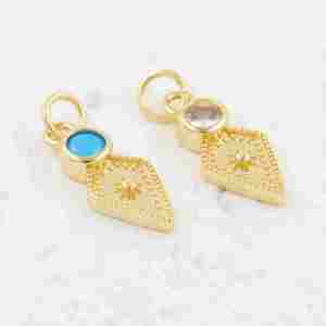 Độc đáo Mũi tên phi tiêu Mặt dây chuyền quyến rũ đồ trang sức đồng nhúng Zircon 18K vàng Dao găm Vòng cổ mặt dây chuyền phụ kiện cho DIY tùy chỉnh đồ trang sức - Product Image 3