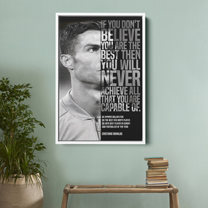 รูปภาพพิมพ์โปสเตอร์รูปภาพบนผืนผ้าใบศิลปะติดผนังภาพกีฬาฟุตบอลที่มีชื่อเสียงของโรนัลโด้ - Product Image 2