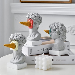 Moderno ufficio nordico libreria decorazione decorazione decorativa decorazione per la casa scultura statua <span class=keywords><strong>David</strong></span> gelato per la decorazione di arte del Desktop - Product Image 1