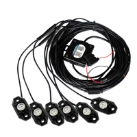Luces LED RGBW para Roca con Control Remoto por APP, 4, 6, 8, 12 Módulos, Luces LED Multicolor de 9W para Chasis Todoterreno, para UTV y ATV