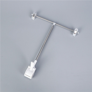 Support d'affichage en plastique transparent avec bras réglable, base blanche de 10 cm de diamètre, pratique pour les étagères de vente au détail - Product Image 6