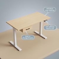 Bureau debout électrique à double moteur, bureau informatique réglable en hauteur avec ou sans tiroir de rangement pour la maison et le bureau