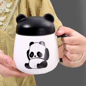 Factory Stocked 530ml 3D Panda Kitten Minimalist <b>Ceramic</b> Coffee Mug Cute Animal Shaped Gift for Students Microwave Dishwasher - Product Image 5