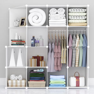 ジャヤ多機能ワードローブオーガナイザー、衣類用ベビーボックス家具、クローゼットワードローブ、プラスチック製折りたたみ式、積み重ね可能、折りたたみ式ホーム - Product Image 5