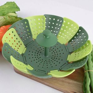 Customizable Logo Household Kitchen Portable Plastic Food <b>Steamer</b> Multi-Functional Folding Silicone Vegetable <b>Steamer</b> Basket - Product Image 4