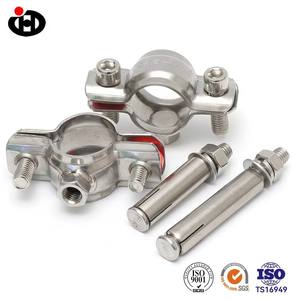 Collier de serrage <span class=keywords><strong>à</strong></span> <span class=keywords><strong>expansion</strong></span> en acier inoxydable 304 avec boulon d'ancrage pour montage de tuyaux et conduites dans le béton et la maçonnerie - Product Image 1